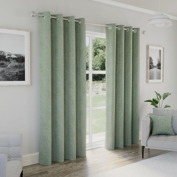 Austin 100% Blackout Readymade Curtain Green