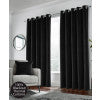 Hampton Blackout Velvet Curtain Black