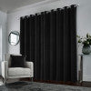 Hampton Blackout Velvet Curtain Black