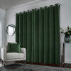 Hampton Blackout Velvet Curtain Green