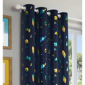 Infinity Metallic Print Kids Readymade Curtain